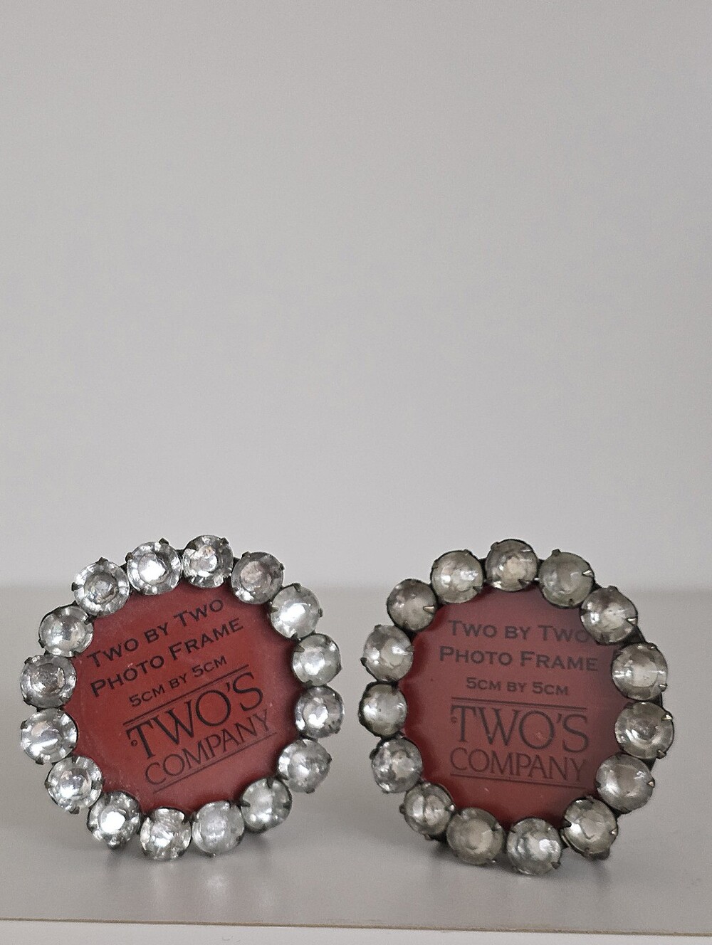 Two's Company Mini Jeweled Photo Frames